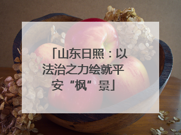 山东日照：以法治之力绘就平安“枫”景