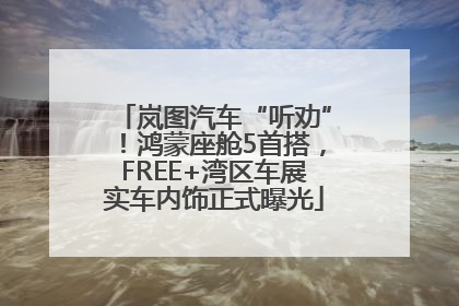 岚图汽车“听劝”！鸿蒙座舱5首搭，FREE+湾区车展实车内饰正式曝光