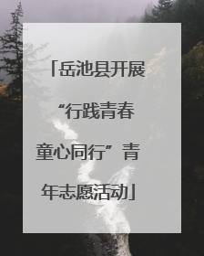 岳池县开展“行践青春 童心同行”青年志愿活动