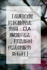 岳阳自贸片区数智法务园：以AI赋能司法，打造新时代法律服务新标杆