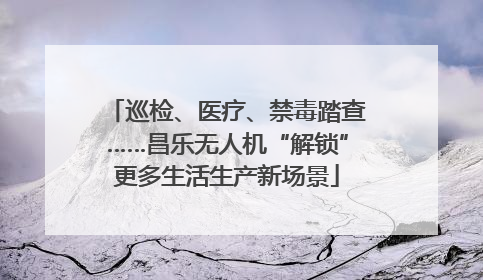 巡检、医疗、禁毒踏查……昌乐无人机“解锁”更多生活生产新场景