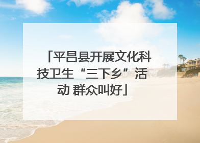 平昌县开展文化科技卫生“三下乡”活动 群众叫好