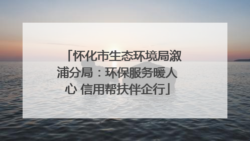 怀化市生态环境局溆浦分局：环保服务暖人心 信用帮扶伴企行