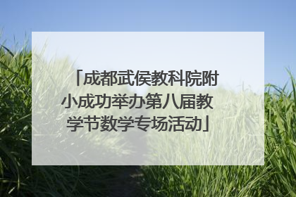 成都武侯教科院附小成功举办第八届教学节数学专场活动