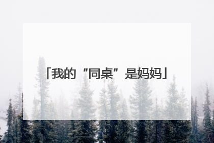 我的“同桌”是妈妈
