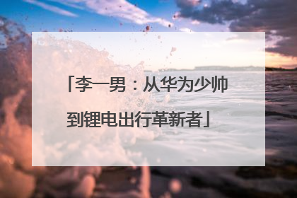 李一男：从华为少帅到锂电出行革新者