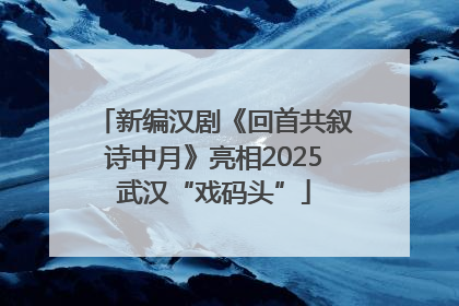 新编汉剧《回首共叙诗中月》亮相2025武汉“戏码头”