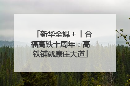 新华全媒＋丨合福高铁十周年：高铁铺就康庄大道