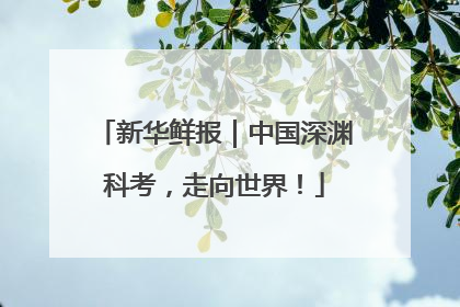 新华鲜报｜中国深渊科考，走向世界！