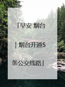 早安 烟台｜烟台开通5条公交线路