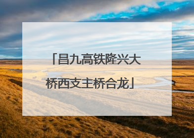 昌九高铁隆兴大桥西支主桥合龙