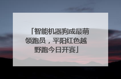 智能机器狗成最萌领跑员，平阳红色越野跑今日开赛