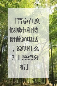 普京在度假城市和特朗普通电话，说明什么？丨热点分析