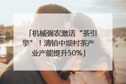 机械强农激活“茶引擎”！清镇中坝村茶产业产能提升50%
