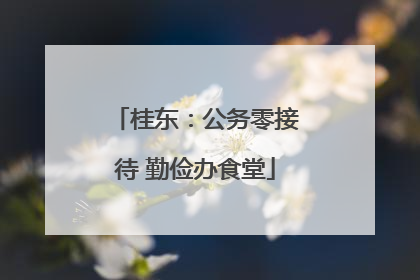 桂东：公务零接待 勤俭办食堂