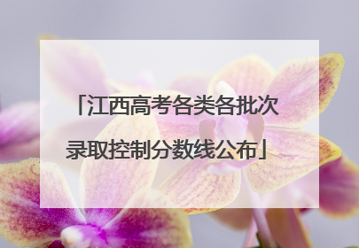 江西高考各类各批次录取控制分数线公布