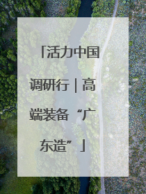 活力中国调研行｜高端装备“广东造”