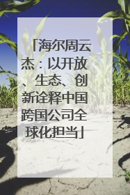 海尔周云杰：以开放、生态、创新诠释中国跨国公司全球化担当