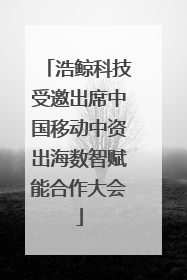 浩鲸科技受邀出席中国移动中资出海数智赋能合作大会