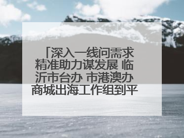 深入一线问需求 精准助力谋发展 临沂市台办 市港澳办商城出海工作组到平邑县走访调研