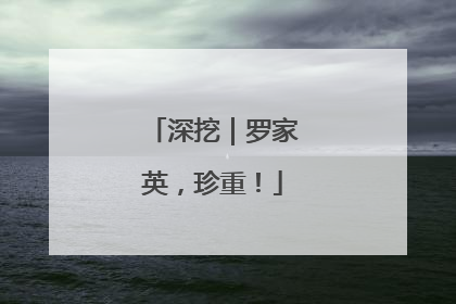 深挖｜罗家英，珍重！