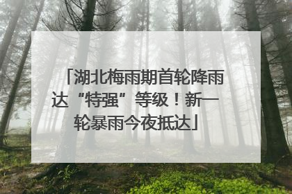 湖北梅雨期首轮降雨达“特强”等级！新一轮暴雨今夜抵达