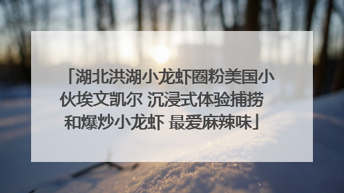 湖北洪湖小龙虾圈粉美国小伙埃文凯尔 沉浸式体验捕捞和爆炒小龙虾 最爱麻辣味
