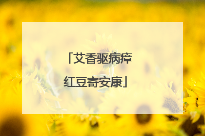 艾香驱病瘴 红豆寄安康