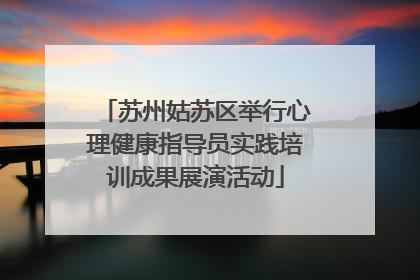苏州姑苏区举行心理健康指导员实践培训成果展演活动