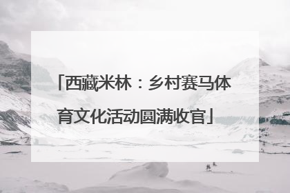 西藏米林：乡村赛马体育文化活动圆满收官