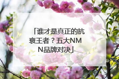 谁才是真正的抗衰王者？五大NMN品牌对决