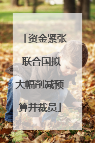 资金紧张 联合国拟大幅削减预算并裁员
