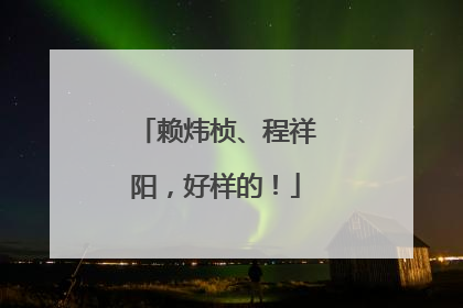 赖炜桢、程祥阳，好样的！