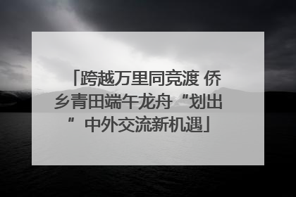 跨越万里同竞渡 侨乡青田端午龙舟“划出”中外交流新机遇