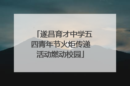 遂昌育才中学五四青年节火炬传递活动燃动校园