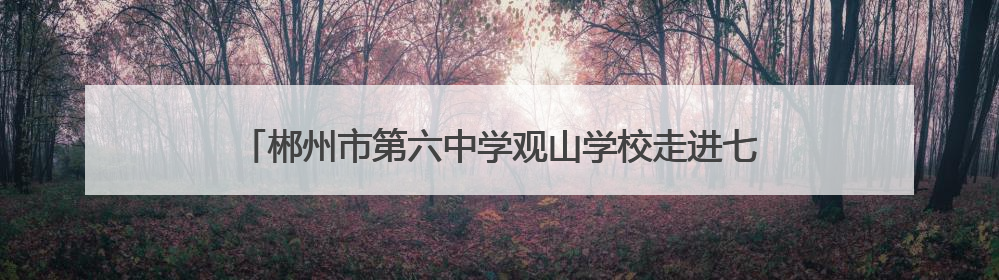 郴州市第六中学观山学校走进七一一研学红培教育营地研学活动