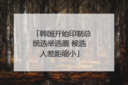 韩国开始印制总统选举选票 候选人差距缩小