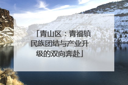 青山区：青福镇民族团结与产业升级的双向奔赴