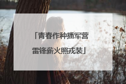青春作种播军营 雷锋薪火照戎装