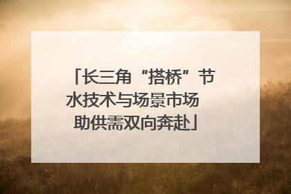 长三角“搭桥”节水技术与场景市场 助供需双向奔赴