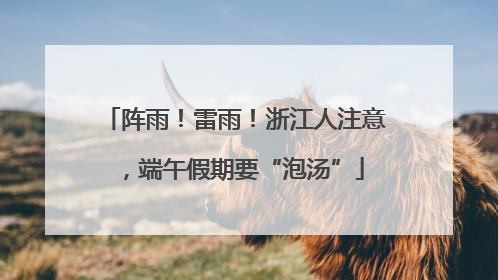 阵雨！雷雨！浙江人注意，端午假期要“泡汤”