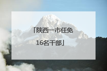 陕西一市任免16名干部