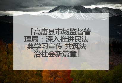 高唐县市场监督管理局：深入推进民法典学习宣传 共筑法治社会新篇章