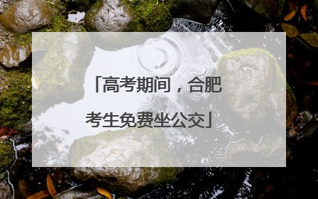 高考期间，合肥考生免费坐公交