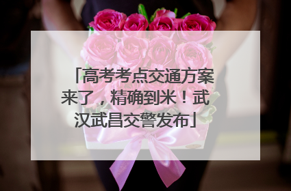 高考考点交通方案来了，精确到米！武汉武昌交警发布