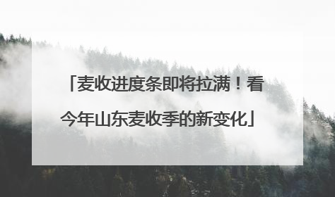 麦收进度条即将拉满！看今年山东麦收季的新变化