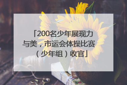 200名少年展现力与美，市运会体操比赛（少年组）收官
