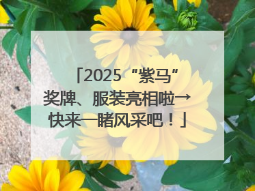 2025“紫马”奖牌、服装亮相啦→快来一睹风采吧！