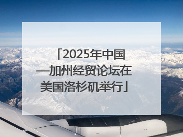 2025年中国—加州经贸论坛在美国洛杉矶举行