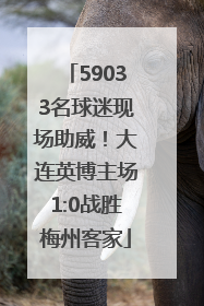 59033名球迷现场助威！大连英博主场1:0战胜梅州客家